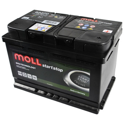 Акумулятор MOLL EFB (L3) 70Ah 700A R+ (правий +)