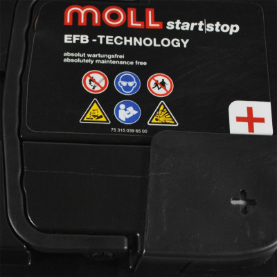 Акумулятор MOLL EFB (L3) 70Ah 700A R+ (правий +)