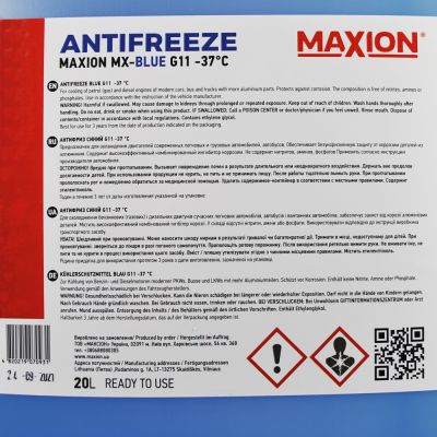 Антифриз MAXION 20L G11 -37 ° C BLUE