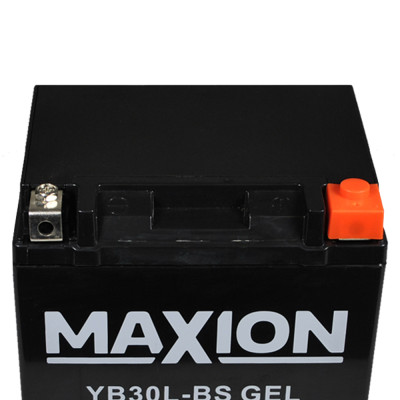 Мото акумулятор MAXION Gel 12V 30A R+ (правий +) YB 30L-BS