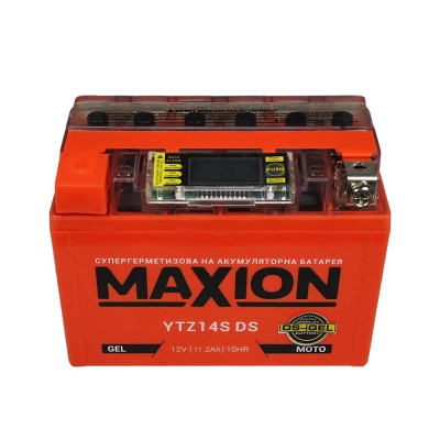 Мото акумулятор MAXION 12V 11.2A L+ (лівий +) YTZ 14S DS (DS-iGEL)