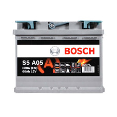 Акумулятор BOSCH AGM 60Ah 680A R+ (правий +) S5A 050