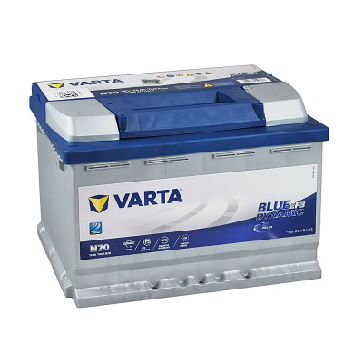 Аккумулятор VARTA  EFB 70Ah 760A R+ Blue Dynamic (правый +) N70