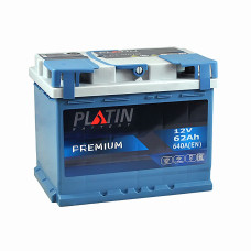 Акумулятор PLATIN 62Ah 640A Premium L+ (лівий +) MF