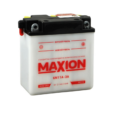 Мото акумулятор MAXION 6V 11A R+ (правий +) 6N 11A-3A