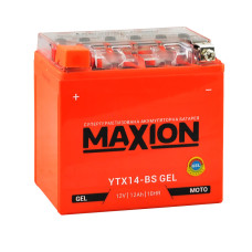 Мото акумулятор MAXION Gel 12V, 12A L+ (лівий +) YTX 14-BS