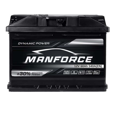Акумулятор MANFORСE 60Ah 540A L+ (лівий +) MF L2