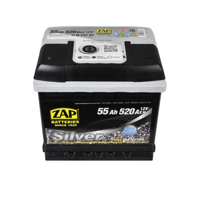 Акумулятор ZAP Silver 55Ah 520A L+ (правий +) L1 (555 85)