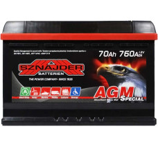 Акумулятор SZNAJDER AGM 70Ah 760A R+ (правий +) L3
