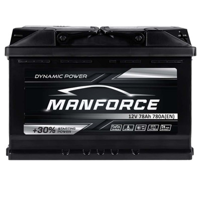 Аккумулятор MANFORСE 78Ah 780A R+ (правый +) MF L3