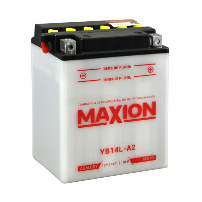 Мото акумулятор MAXION 12V 14A R+ (правий +) YB 14L-A2