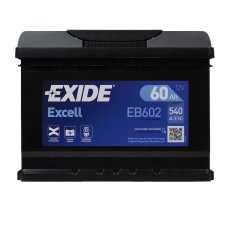 Акумулятор EXIDE 60Аh 540Ah Excell EB602 R+ (правий +)