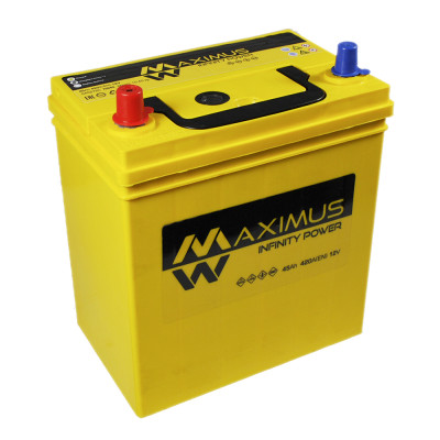 Акумулятор MAXIMUS 45Ah 420A L+ Asia smf (NS40) т.к.
