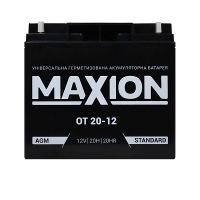 Промисловий акумулятор MAXION AGM 12V 20Ah R+ (правий +) 12-20