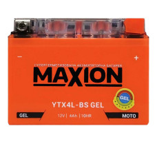 Мото акумулятор MAXION Gel 12V 4A R+ (правий +) YTX 4L-BS