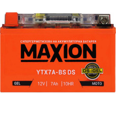 Мото акумулятор MAXION 12V 7A L+ (лівий) YTX 7A-BS DS (DS-iGEL)