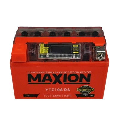 Мото акумулятор MAXION 12V, 8.6A L+ (лівий +) YTZ 10S DS (DS-iGEL)
