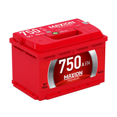 Акумулятор MAXION 75Аh 750A Premium R+ (правий +) (ISTA, Україна)