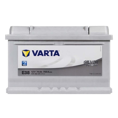 Аккумулятор VARTA 74Ah 750А R+ Silver Dynamic (правый +) E38