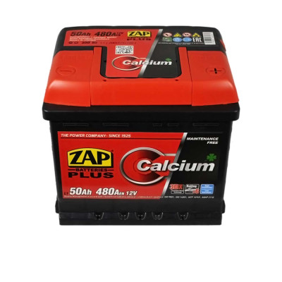 Акумулятор ZAP Plus 50Ah 480A R+ (правий +) L1 (550 95)