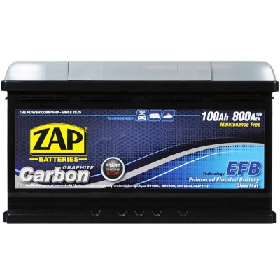 Акумулятор ZAP EFB 100Аh 800А Carbon R+ (правий +) (600 05)