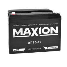 Промисловий акумулятор MAXION AGM 12V 70Ah L+ (лівий +) 12-70