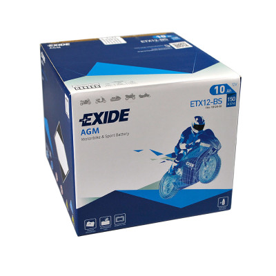 Мото акумулятор EXIDE ETX 12-BS EXIDE (12V, 10A)