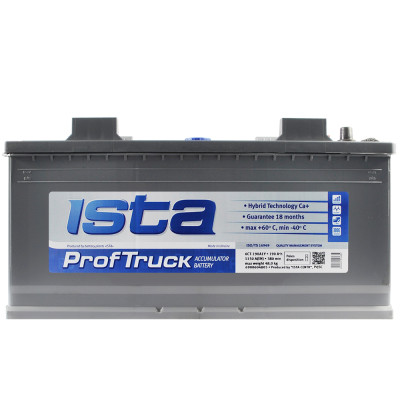 Акумулятор ISTA Pr. Truck 190Аh 1150А L+ (лівий +) рогатый