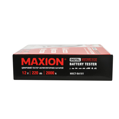 Цифровий тестер (аналізатор) акумуляторних батарей MAXION DIGITAL 12V 220Ah 2000А (BA 101)