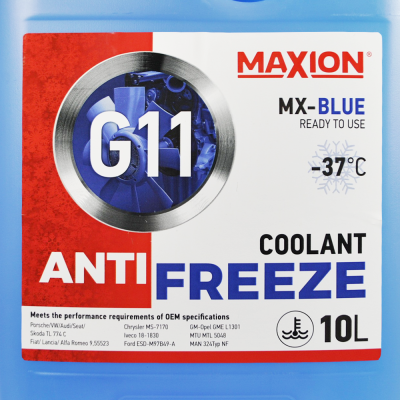 Антифриз MAXION 10L G11 -37 ° C BLUE