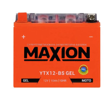 Мото акумулятор MAXION Gel 12V 10A L+ (лівий +) YTX 12-BS