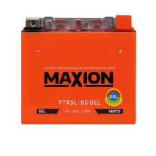 Мото акумулятор MAXION Gel 12V 5A R+ (правий +) YTX 5L-BS
