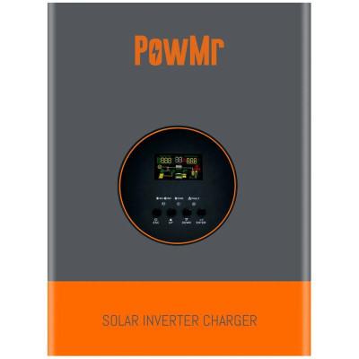 Гібридний інвертор Powmr POW-RELAB-10KE NEW 2024, 48 В, 10000 Вт (низькочастотний інвертор, безперебійник, UPS, ДБЖ)
