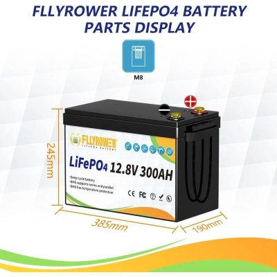 Акумулятор FlyPower LiFePO4 12V/300AH, 3840W*h (літій-залізо-фосфатний акумулятор для ДБЖ (UPS)) Акумулятор FlyPower LiFePO4 12V/300AH, 3840W*h (літій-залізо-фосфатний акумулятор для ДБЖ (UPS))