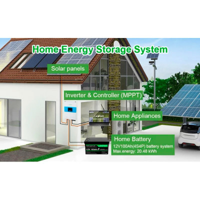 Акумулятор LanPWR LiFePO4 12V/100AH, 100A (1280W*h) (літій-залізо-фосфатний акумулятор для ДБЖ (UPS)) Акумулятор LanPWR LiFePO4 12V/100AH, 100A (1280W*h) (літій-залізо-фосфатний акумулятор для ДБЖ (UPS))