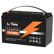 Акумулятор LiTime LiFePO4 12V/100AH (1280W*h) (літій-залізо-фосфатний акумулятор для ДБЖ (UPS))