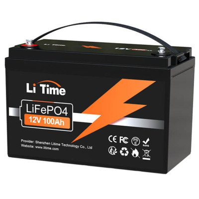 Акумулятор LiTime LiFePO4 12V/100AH (1280W*h) (літій-залізо-фосфатний акумулятор для ДБЖ (UPS))
