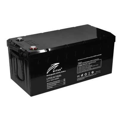 Акумулятор Ritar LiFePO4 25,6V/100AH (2560W*h) (G24) G3), (літій-залізо-фосфатний акумулятор для ДБЖ (UPS) з Bluetooth, CAN/RS485, 2560Wh BMS100A@8S)