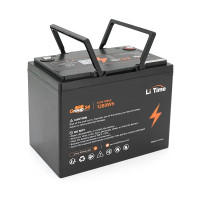 Аккумулятор LiTime LiFePO4 12V/100AH Group 24 (1280W*h), (260х170х200мм, для дома, котла, солнечных батарей)
