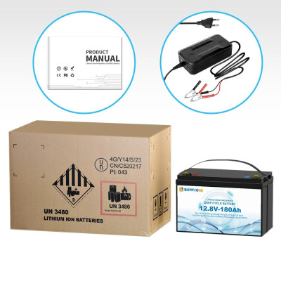 Акумулятор Bottione LiFePO4 12V/180AH (2304W*h) (літій-залізо-фосфатний акумулятор для ДБЖ (UPS)) Акумулятор Bottione LiFePO4 12V/180AH (2304W*h) (літій-залізо-фосфатний акумулятор для ДБЖ (UPS))