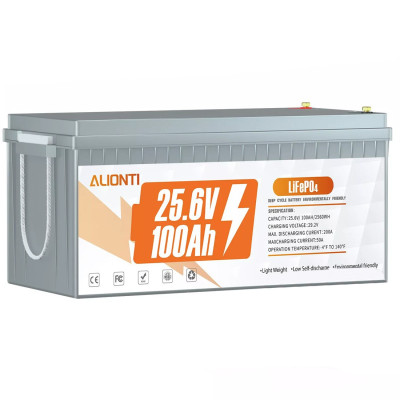 Акумулятор Alionti LiFePO4 25,6V/100AH, 2560W*h, 100A (літій-залізо-фосфатний акумулятор для ДБЖ (UPS))