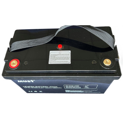 Акумулятор MUST 12V/100AH LiFePO4 (1280W*h)  (для будинку, котла, сонячних батарей)