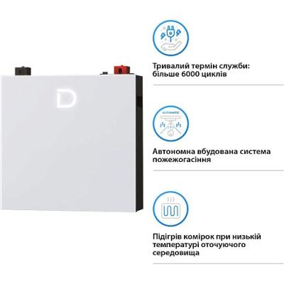 Акумулятор DYNESS 51.2V 100Ah, DL5.0C Pro 5.12kWh LiFePo4 (літій-залізо-фосфатний)
