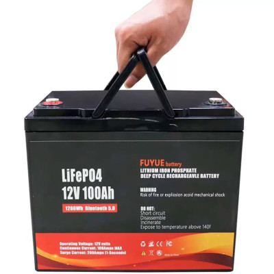 Акумулятор Fuyue LiFePO4 12V/100AH (1280W*h) (літій-залізо-фосфатний акумулятор для ДБЖ (UPS), Bluetooth APP, Smart BMS) Акумулятор Fuyue LiFePO4 12V/100AH (1280W*h) (літій-залізо-фосфатний акумулятор для ДБЖ (UPS), Bluetooth APP, Smart BMS)