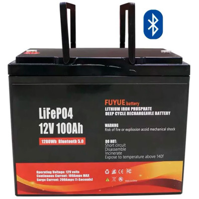 Акумулятор Fuyue LiFePO4 12V/100AH (1280W*h) (літій-залізо-фосфатний акумулятор для ДБЖ (UPS), Bluetooth APP, Smart BMS) Акумулятор Fuyue LiFePO4 12V/100AH (1280W*h) (літій-залізо-фосфатний акумулятор для ДБЖ (UPS), Bluetooth APP, Smart BMS)