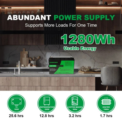 Акумулятор Kaimeiwei LiFePO4 12V/100AH, 1280W*h, 50A/100А (літій-залізо-фосфатний акумулятор для ДБЖ (UPS)) Акумулятор Kaimeiwei LiFePO4 12V/100AH, 1280W*h, 50A/100А (літій-залізо-фосфатний акумулятор для ДБЖ (UPS))