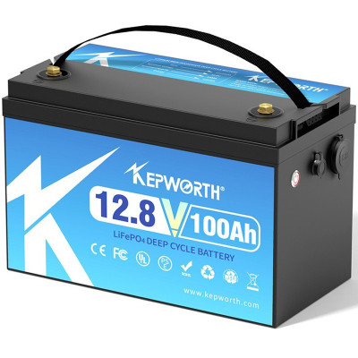 Акумулятор Kepworth LiFePO4 12V/100AH (1280W*h) (332х176х225 мм, для будинку, котла, сонячних батарей)