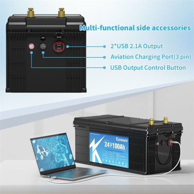 Акумулятор Kepworth LiFePO4 24V/100AH (2400W*h) (літій-залізо-фосфатний акумулятор для ДБЖ (UPS)) Акумулятор Kepworth LiFePO4 24V/100AH (2400W*h) (літій-залізо-фосфатний акумулятор для ДБЖ (UPS))
