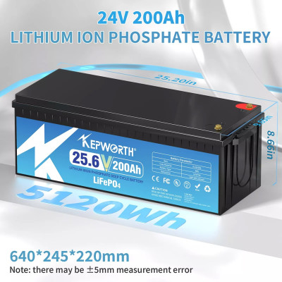 Акумулятор Kepworth LiFePO4 24V/200AH (5120W*h) (літій-залізо-фосфатний акумулятор для ДБЖ (UPS)) Акумулятор Kepworth LiFePO4 24V/200AH (5120W*h) (літій-залізо-фосфатний акумулятор для ДБЖ (UPS))