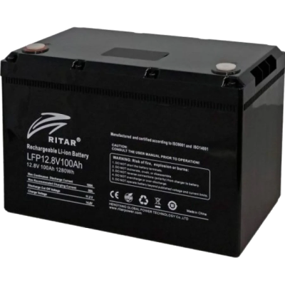 Акумулятор Ritar LiFePO4 12.8V100AH (1280 W*h) G24 (літій-залізо-фосфатний)